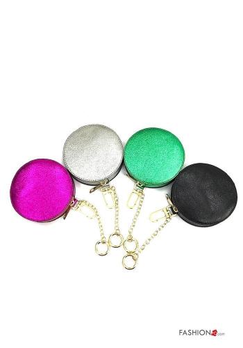 Porta-moedas em Couro Genuíno metalizado - ph 3