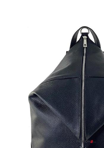 multipurpose Genuine Leather Backpack with zip - ph 3