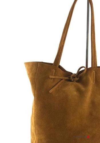 Bolsa Shopper em Couro Genuíno camurça com laço - ph 2