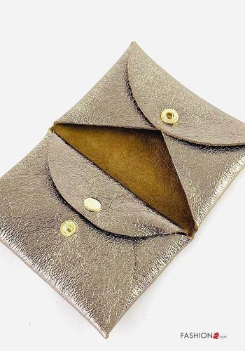 Portmonnaie aus Echtes Leder mit Knöpfen - ph 3