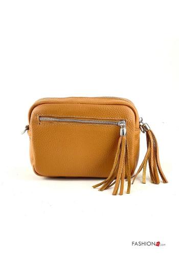 Bolso de Cuero Genuino con cremallera con bandolera - ph 2
