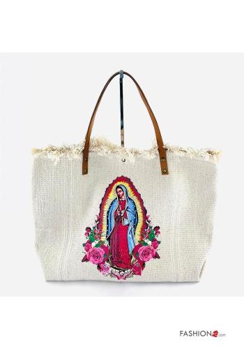 Patterned Genuine Leather Shopper (Tote) - ph 3