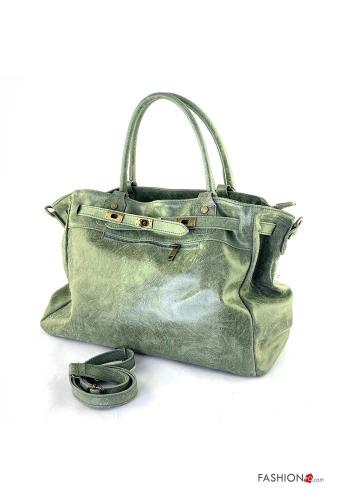 Borsa in Vera pelle con tasche con zip - ph 2