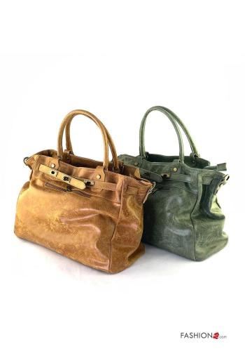 Borsa in Vera pelle con tasche con zip - ph 3