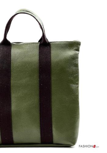 adjustable Genuine Leather Backpack with zip - ph 2