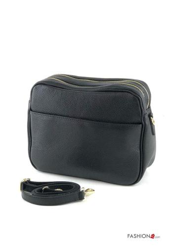 Genuine Leather Bag with zip with shoulder strap - ph 2