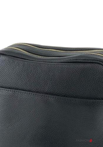 Genuine Leather Bag with zip with shoulder strap - ph 3