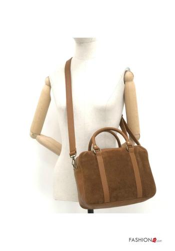 Wildleder Tasche aus Echtes Leder mit Reißverschluss mit Schultergurt - ph 2