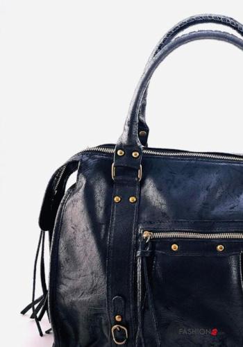 Genuine Leather Handbag with pockets with shoulder strap with zip - ph 3