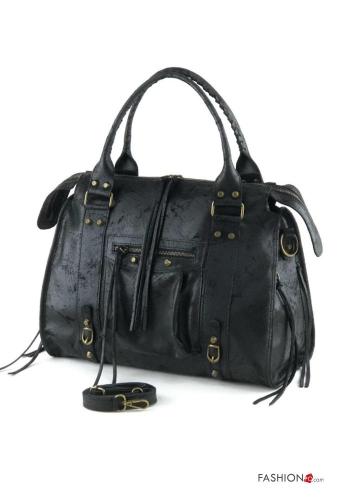 Bolsa de mano de Cuero Genuino con bolsillos con cremallera - ph 2