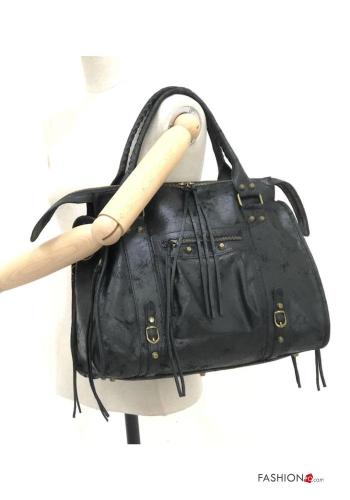 Bolsa de mano de Cuero Genuino con bolsillos con cremallera - ph 3