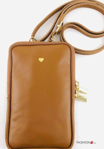 Sac porté épaule en Cuir Véritable avec fermeture éclair - ph 2