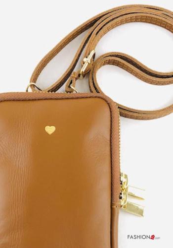 Sac porté épaule en Cuir Véritable avec fermeture éclair - ph 3