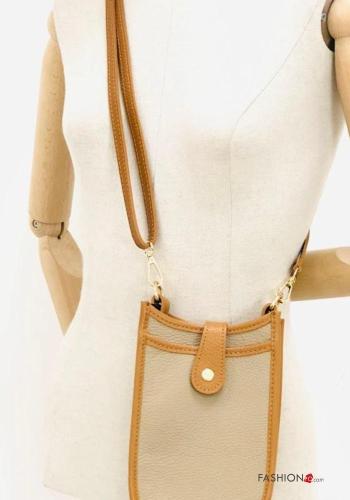 Genuine Leather Bag with zip with shoulder strap - ph 3