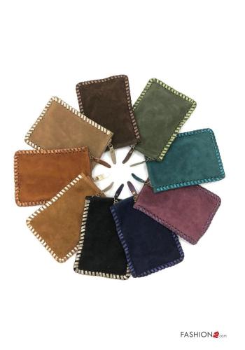 Bolsa de hombro de Cuero Genuino Gamuza con bandolera - ph 2