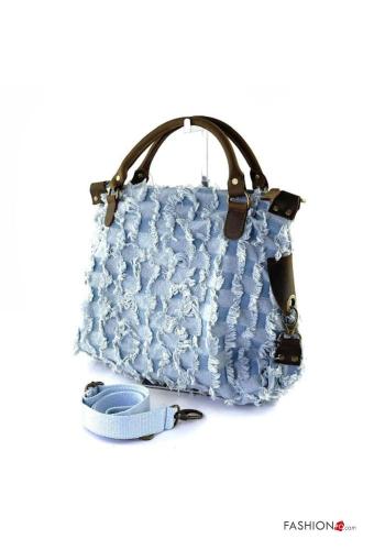 Sac en Cuir Véritable en denim avec bandoulière - ph 2