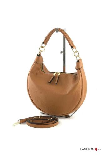 Borsa in Vera pelle con zip con tracolla - ph 2