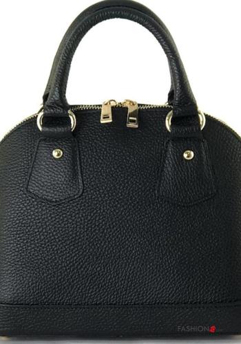 Borsa in Vera pelle con zip con tracolla - ph 3