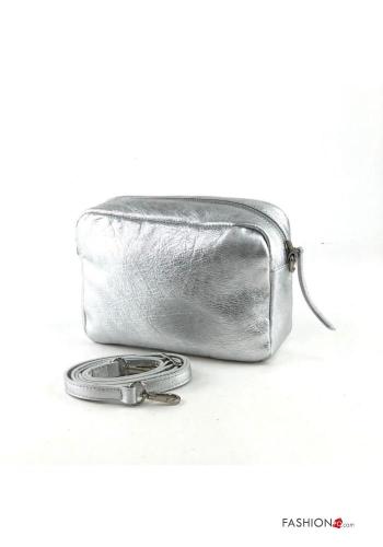 metallisiert Tasche aus Echtes Leder mit Schultergurt - ph 2