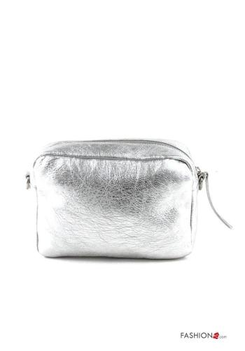 metallisiert Tasche aus Echtes Leder mit Schultergurt - ph 3