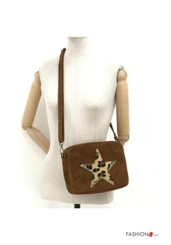 Suede Genuine Leather Bag with zip with shoulder strap - ph 2