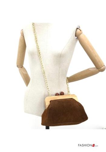 Borsa in Vera pelle camoscio con tracolla - ph 2