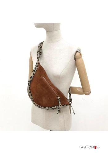 Genuine Leather Pouch bag with pockets with zip - ph 2