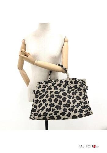 Animal print Genuine Leather Bag with shoulder strap - ph 3