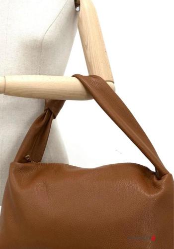 Borsa in Vera pelle con zip con tracolla - ph 2