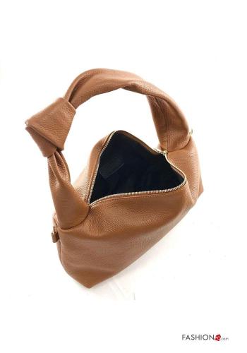 Borsa in Vera pelle con zip con tracolla - ph 3