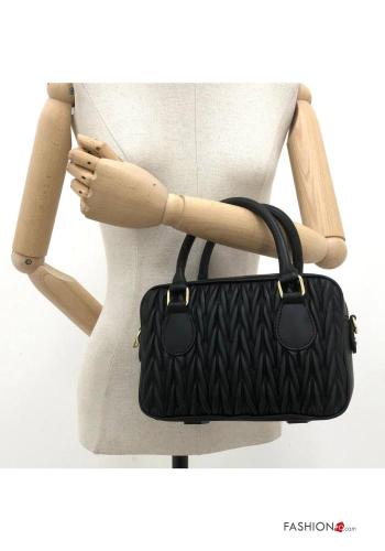 Borsa in Vera pelle con zip con tracolla - ph 2