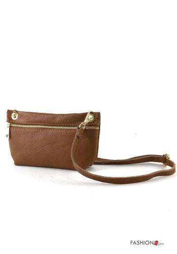 Bolso de Cuero Genuino ajustable con cremallera - ph 3