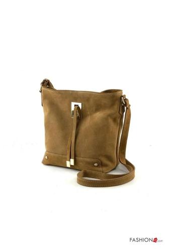 Wildleder Tasche aus Echtes Leder mit Taschen mit Reißverschluss - ph 3