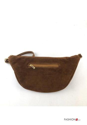 Marsupio in Vera pelle camoscio con zip - ph 3