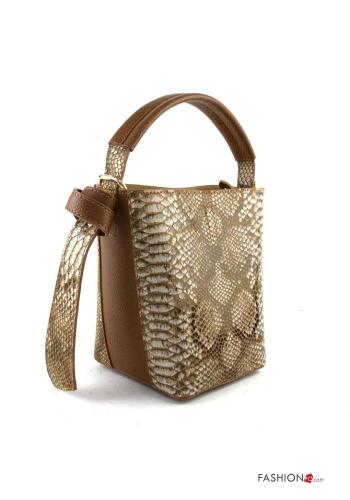 Snake print Genuine Leather Bag with shoulder strap - ph 3