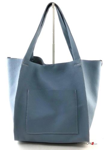 Genuine Leather Shopper (Tote) with pockets - ph 6