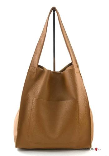 Genuine Leather Shopper (Tote) with pockets - ph 8