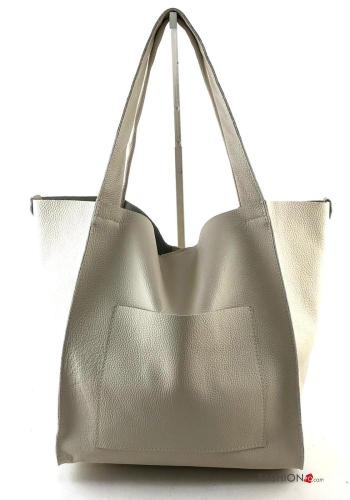Genuine Leather Shopper (Tote) with pockets - ph 10