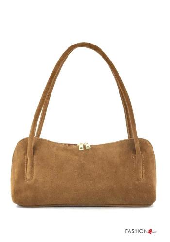 Wildleder Tasche aus Echtes Leder mit Reißverschluss - ph 1