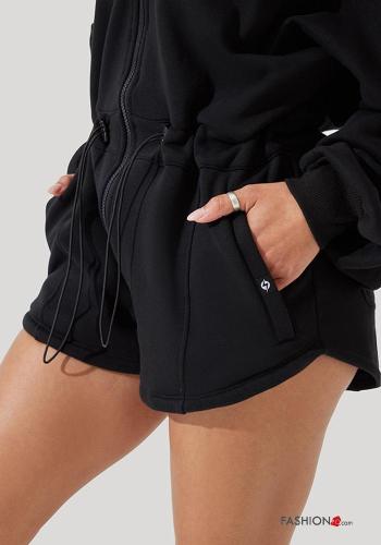 Tuta sportiva in Cotone regolabile POPFLEX con elastico con coulisse con zip con tasche con cappuccio - ph 4