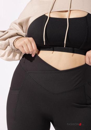 Leggings cintura alta acampanados POPFLEX con bolsillos con elástico - ph 8