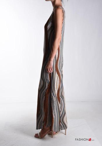 Optical Muster ärmellos wide leg Overall - ph 3