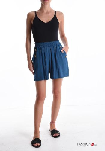 Shorts de Lino con bolsillos con botones con elástico - ph 5