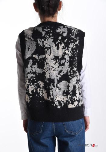 Wool Mix Gilet with v-neck - ph 2
