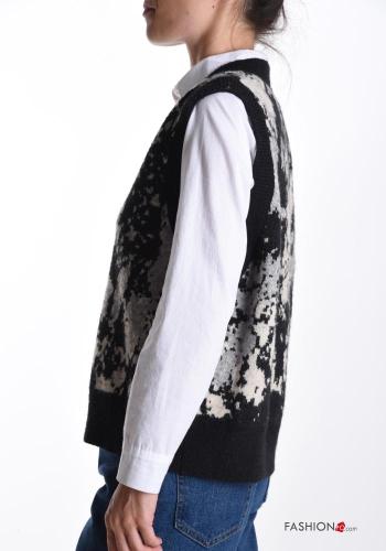 Wool Mix Gilet with v-neck - ph 3