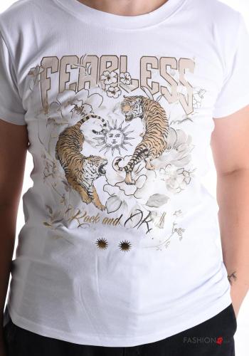 T-shirt in Cotone maniche corte girocollo Fantasia stampata - ph 4