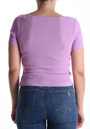 T-shirt costine maniche corte scollo a V - ph 2