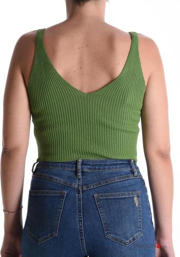 sleeveless backless Ribbed mini Top with v-neck - ph 2
