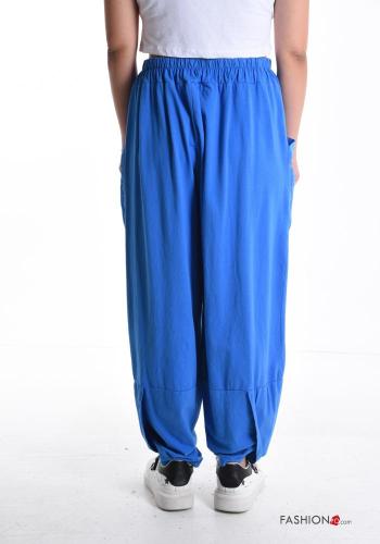 oversized Cotton Trousers with pockets with elastic - ph 2