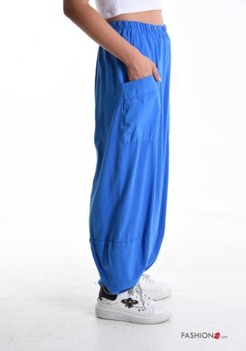 oversized Cotton Trousers with pockets with elastic - ph 3
